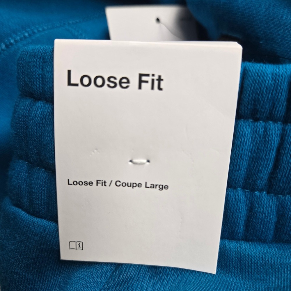 Nike Kids Medium Loose Fit Basketball Snap Button Sweatpants Marina Blue Elastic - Picture 12 of 15
